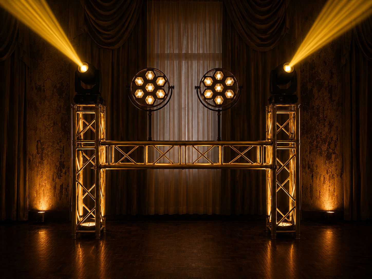 Hexa Beam 295 Pro – Global Stage Lighting Package (lit)