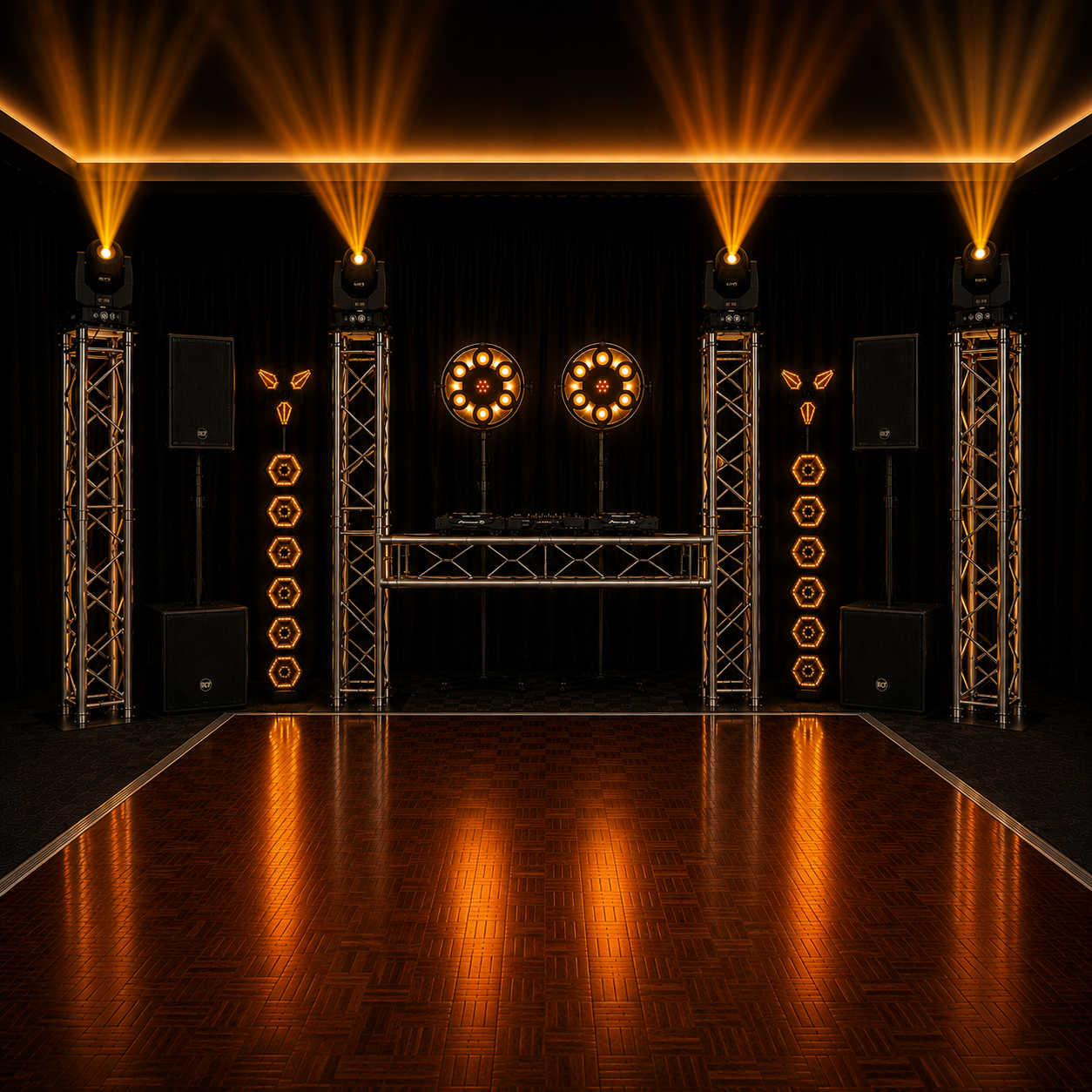 Ultimate Event Package – Full Lighting & Sound Setup (lit)